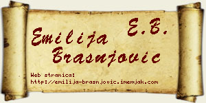 Emilija Brašnjović vizit kartica